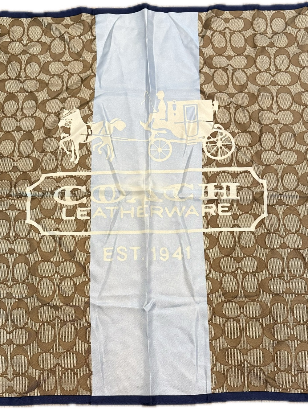 COACH Signature Logo 100% Silk Scarf